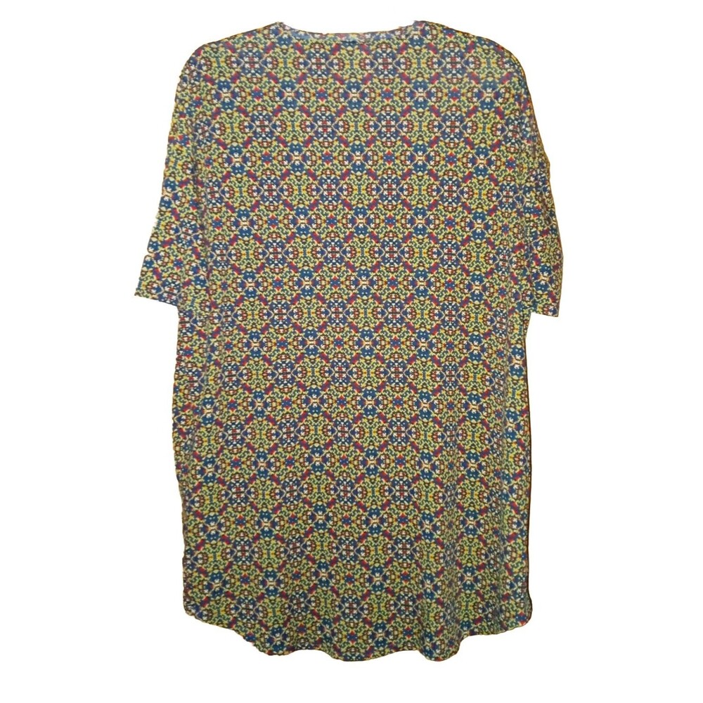 NWT LULAROE IRMA Womens Small Abstract Artsy Short Sleeve Hi-Lo Top Multicolor - Picture 4 of 12
